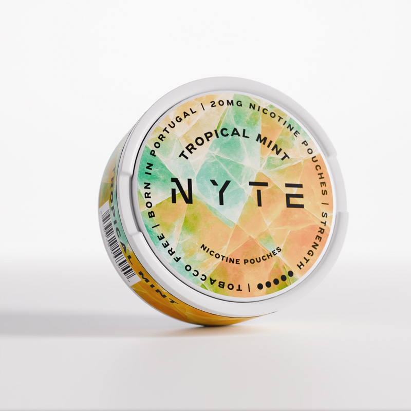 NYTE Tropical Mint – 20mg nicotine pouch, tropical and mint flavour, smoke-free alternative