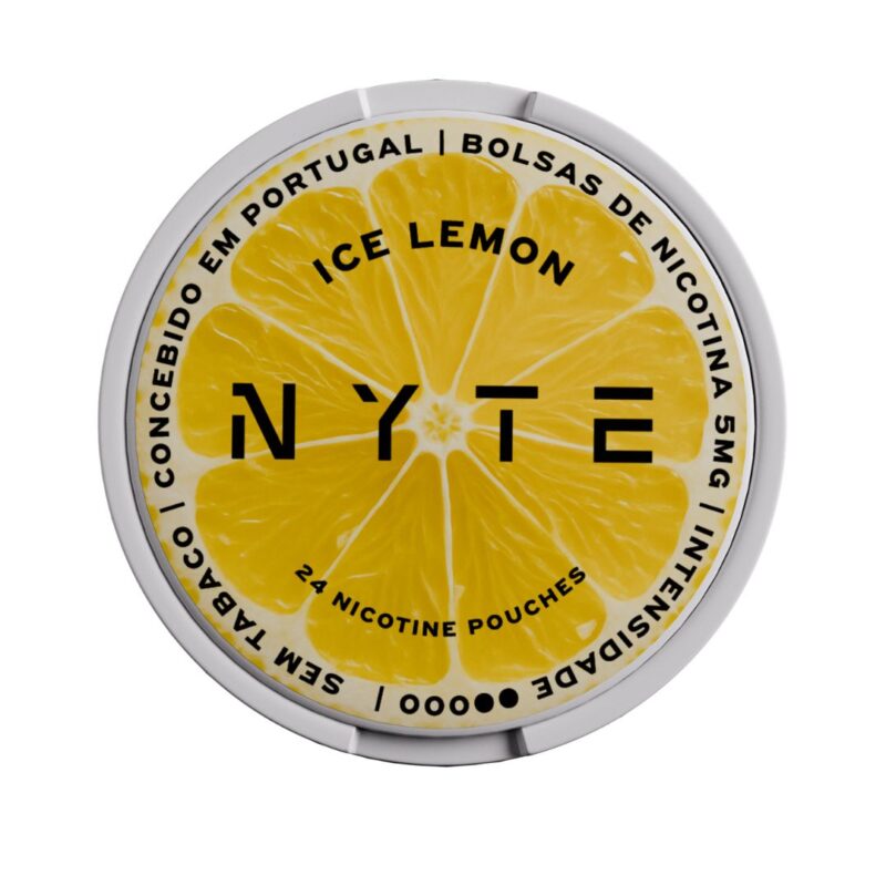 NYTE Ice Lemon Nicotine Pouches 5mg embalagem