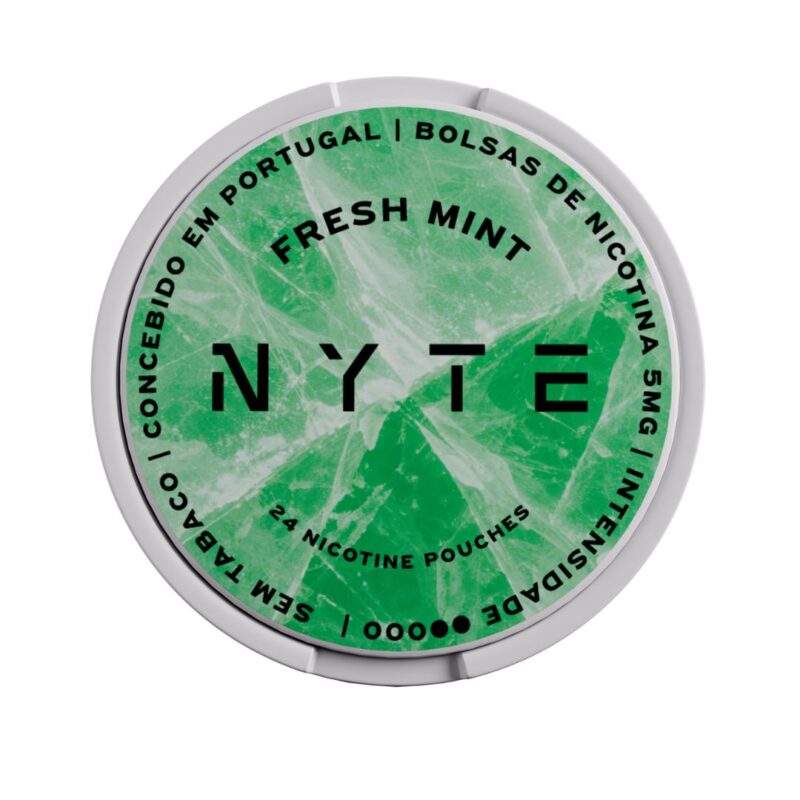 NYTE Spearmint Nicotine Pouches 5mg embalagem